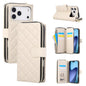 Crossbody Rhombic Zipper Tower Buckle Leather Phone Case with Lanyard, For iPhone 18 / 17, For iPhone 18 Pro / 17 Pro, For iPhone 18 Pro Max / 17 Pro Max, For iPhone 17e / 16e