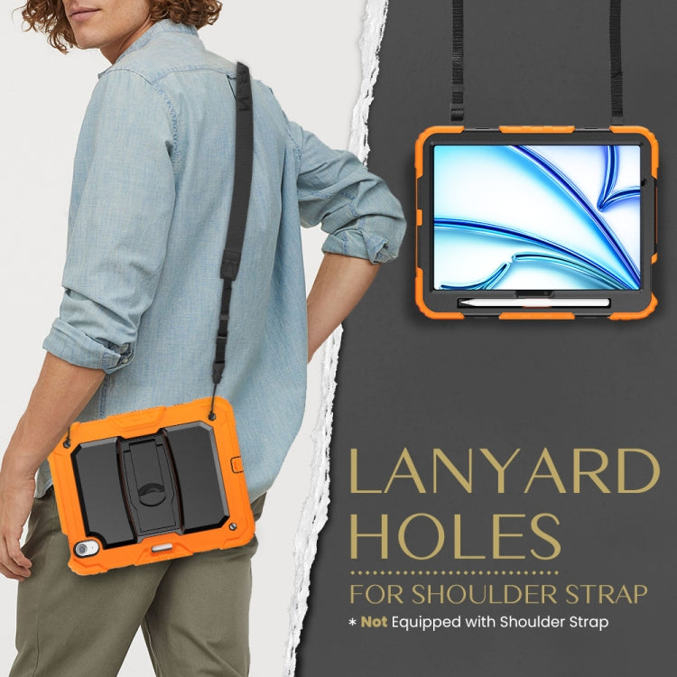 Silicone Hydric PC Tablet Case with Shoulder Strap & Holder, For iPad Air 11 2026 / 2025 / 2024