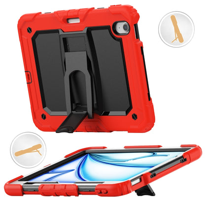 Silicone Hydric PC Tablet Case with Shoulder Strap & Holder, For iPad Air 11 2026 / 2025 / 2024