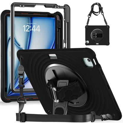Rotation Holder Silicone Hybrid PC Tablet Case, For iPad Air 13 2026 / 2025 / 2024, For iPad Air 11 2026 / 2025 / 2024, For iPad Pro 13 2025 / 2024, For iPad Pro 11 2025 / 2024, For iPad 10th Gen 10.9 2022, For iPad mini 2024 / mini 6