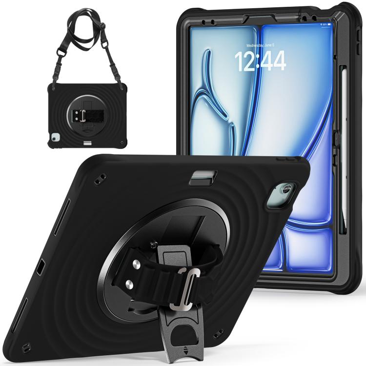 Rotation Holder Silicone Hybrid PC Tablet Case, For iPad Air 13 2026 / 2025 / 2024, For iPad Air 11 2026 / 2025 / 2024, For iPad Pro 13 2025 / 2024, For iPad Pro 11 2025 / 2024, For iPad 10th Gen 10.9 2022, For iPad mini 2024 / mini 6