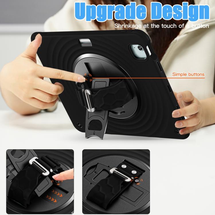 Rotation Holder Silicone Hybrid PC Tablet Case, For iPad Air 13 2026 / 2025 / 2024, For iPad Air 11 2026 / 2025 / 2024, For iPad Pro 13 2025 / 2024, For iPad Pro 11 2025 / 2024, For iPad 10th Gen 10.9 2022, For iPad mini 2024 / mini 6