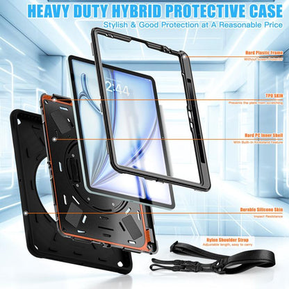 Rotation Holder Silicone Hybrid PC Tablet Case, For iPad Air 13 2026 / 2025 / 2024, For iPad Air 11 2026 / 2025 / 2024, For iPad Pro 13 2025 / 2024, For iPad Pro 11 2025 / 2024, For iPad 10th Gen 10.9 2022, For iPad mini 2024 / mini 6
