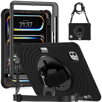 Rotation Holder Silicone Hybrid PC Tablet Case, For iPad Air 13 2026 / 2025 / 2024, For iPad Air 11 2026 / 2025 / 2024, For iPad Pro 13 2025 / 2024, For iPad Pro 11 2025 / 2024, For iPad 10th Gen 10.9 2022, For iPad mini 2024 / mini 6