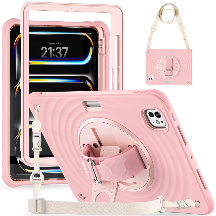 Rotation Holder Silicone Hybrid PC Tablet Case, For iPad Air 13 2026 / 2025 / 2024, For iPad Air 11 2026 / 2025 / 2024, For iPad Pro 13 2025 / 2024, For iPad Pro 11 2025 / 2024, For iPad 10th Gen 10.9 2022, For iPad mini 2024 / mini 6