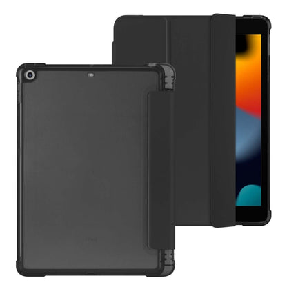 Tri-fold Holder TPU Cover Frosted Leather Smart Tablet Case withh Pen Slot