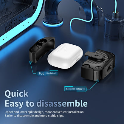 Lock Shockproof Bluetooth Earphone Protective Case, For AirPods Pro, For AirPods 2 / 1