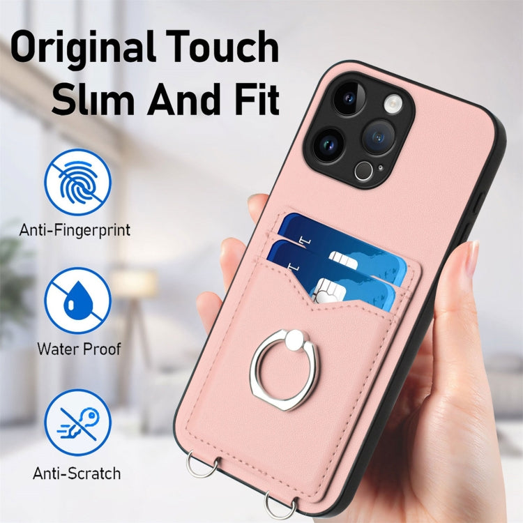 R20 Ring Card Holder Phone Case, For iPhone 15 Pro Max, For iPhone 15 Pro, For iPhone 15 Plus, For iPhone 15