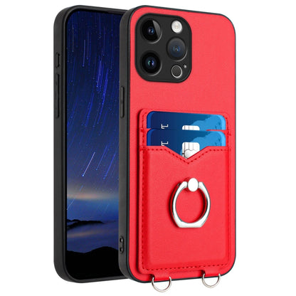 R20 Ring Card Holder Phone Case, For iPhone 15 Pro Max, For iPhone 15 Pro, For iPhone 15 Plus, For iPhone 15