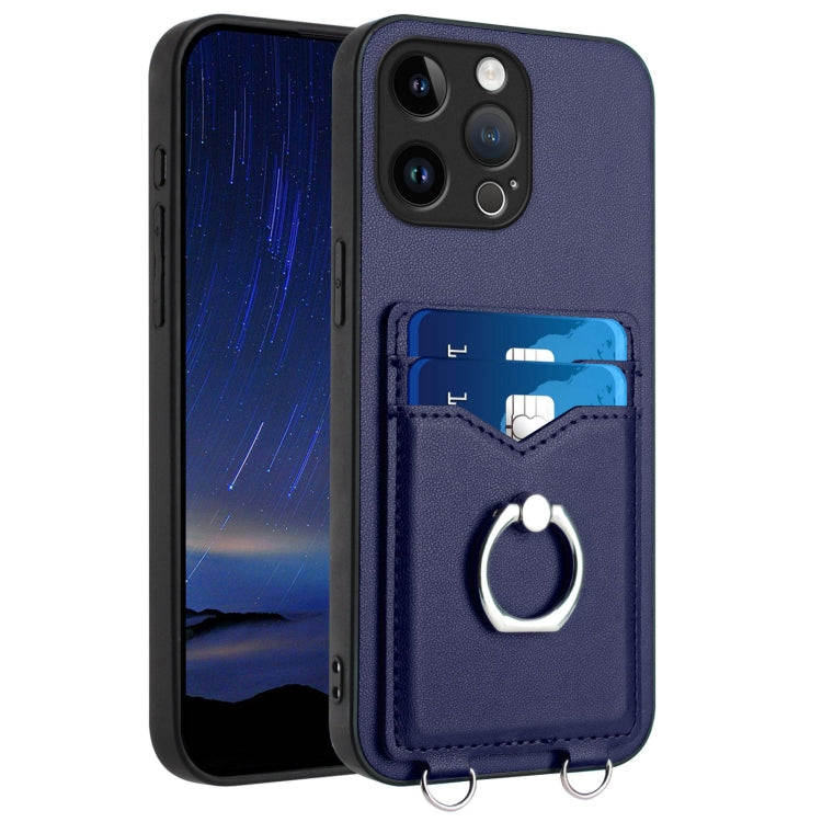 R20 Ring Card Holder Phone Case, For iPhone 15 Pro Max, For iPhone 15 Pro, For iPhone 15 Plus, For iPhone 15