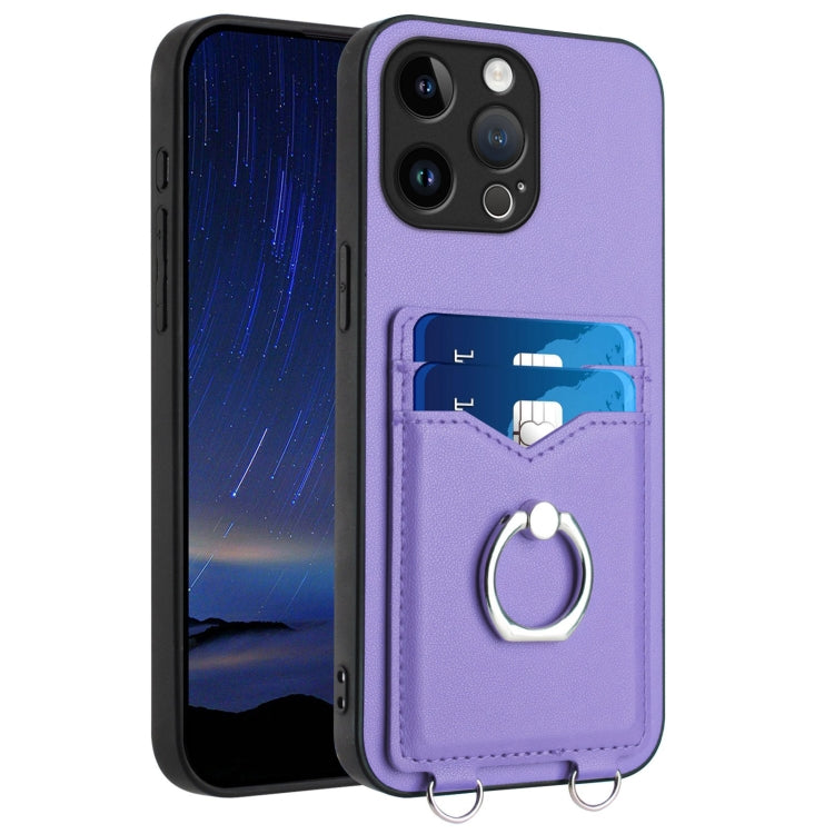 R20 Ring Card Holder Phone Case, For iPhone 15 Pro Max, For iPhone 15 Pro, For iPhone 15 Plus, For iPhone 15