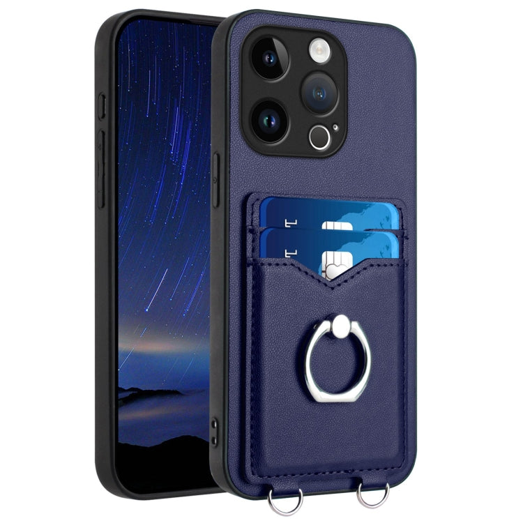 R20 Ring Card Holder Phone Case, For iPhone 15 Pro Max, For iPhone 15 Pro, For iPhone 15 Plus, For iPhone 15