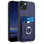 R20 Ring Card Holder Phone Case, For iPhone 15 Pro Max, For iPhone 15 Pro, For iPhone 15 Plus, For iPhone 15
