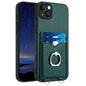 R20 Ring Card Holder Phone Case, For iPhone 15 Pro Max, For iPhone 15 Pro, For iPhone 15 Plus, For iPhone 15