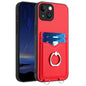 R20 Ring Card Holder Phone Case, For iPhone 15 Pro Max, For iPhone 15 Pro, For iPhone 15 Plus, For iPhone 15