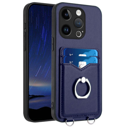 R20 Ring Card Holder Phone Case, For iPhone 14 Plus, For iPhone 14, For iPhone 14 Pro, For iPhone 14 Pro Max