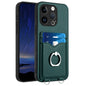 R20 Ring Card Holder Phone Case, For iPhone 14 Plus, For iPhone 14, For iPhone 14 Pro, For iPhone 14 Pro Max