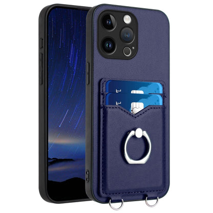 R20 Ring Card Holder Phone Case, For iPhone 14 Plus, For iPhone 14, For iPhone 14 Pro, For iPhone 14 Pro Max