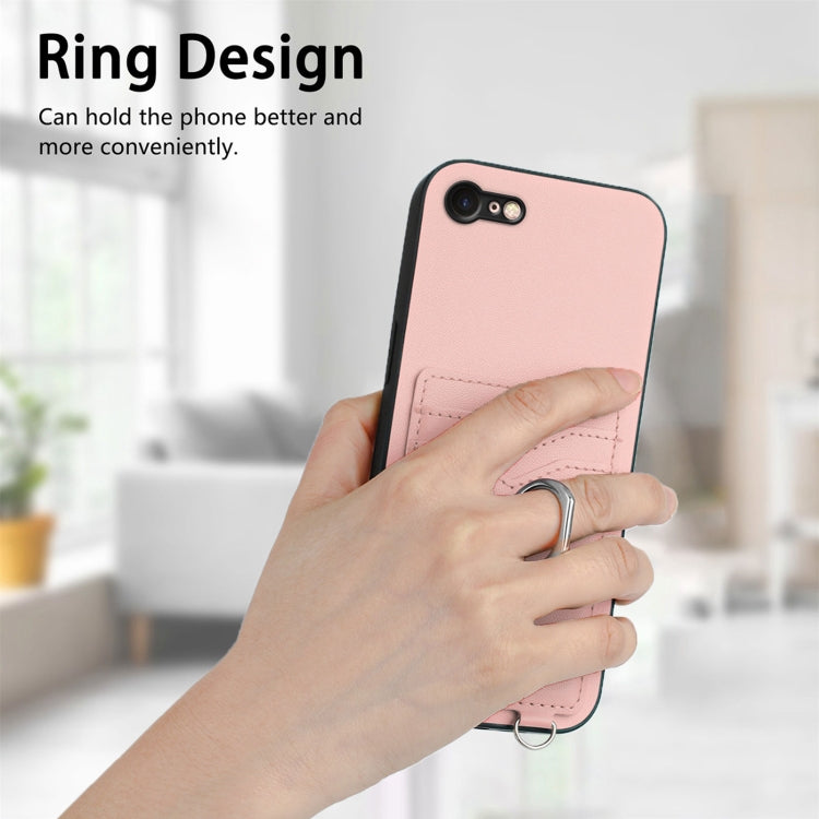 R20 Ring Card Holder Phone Case, For iPhone SE 2022 / SE 2020 / 8, For iPhone 13 Pro Max, For iPhone 13 Pro, For iPhone 13
