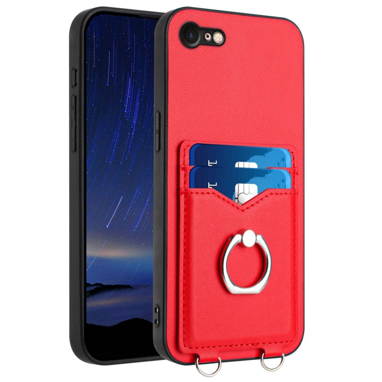 R20 Ring Card Holder Phone Case, For iPhone SE 2022 / SE 2020 / 8, For iPhone 13 Pro Max, For iPhone 13 Pro, For iPhone 13