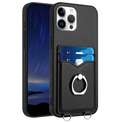 R20 Ring Card Holder Phone Case, For iPhone 13 mini, For iPhone 12, For iPhone 12 Pro Max, For iPhone 12 Pro