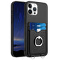 R20 Ring Card Holder Phone Case, For iPhone 13 mini, For iPhone 12, For iPhone 12 Pro Max, For iPhone 12 Pro