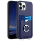 R20 Ring Card Holder Phone Case, For iPhone 13 mini, For iPhone 12, For iPhone 12 Pro Max, For iPhone 12 Pro