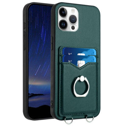 R20 Ring Card Holder Phone Case, For iPhone 13 mini, For iPhone 12, For iPhone 12 Pro Max, For iPhone 12 Pro