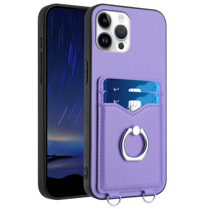 R20 Ring Card Holder Phone Case, For iPhone 13 mini, For iPhone 12, For iPhone 12 Pro Max, For iPhone 12 Pro