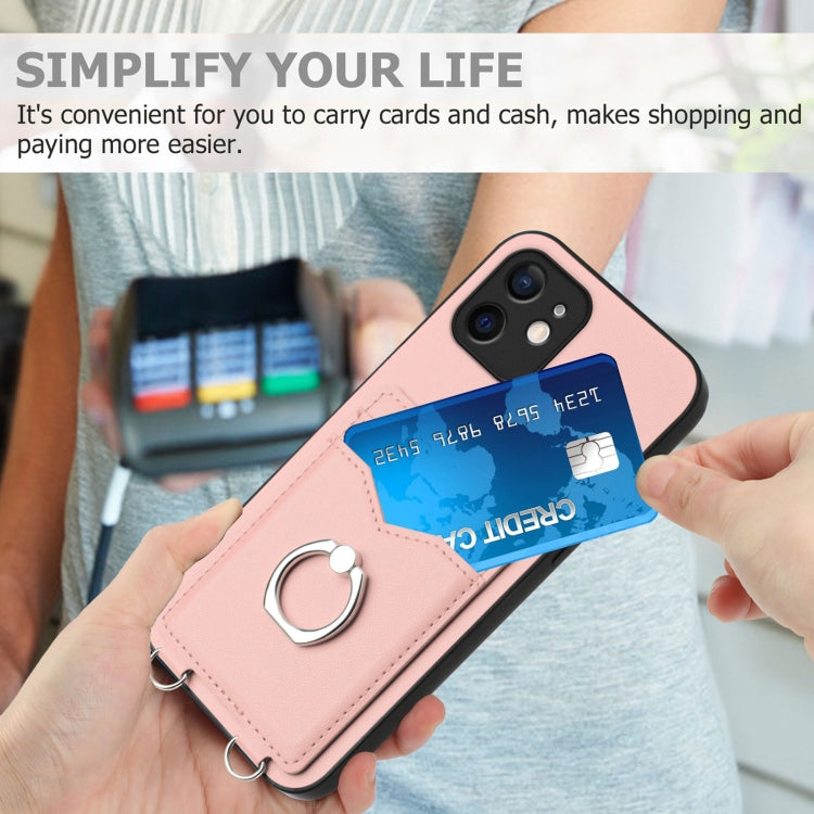 R20 Ring Card Holder Phone Case, For iPhone 12 mini, For iPhone 11 Pro Max, For iPhone 11, For iPhone 11 Pro