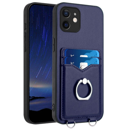 R20 Ring Card Holder Phone Case, For iPhone 12 mini, For iPhone 11 Pro Max, For iPhone 11, For iPhone 11 Pro