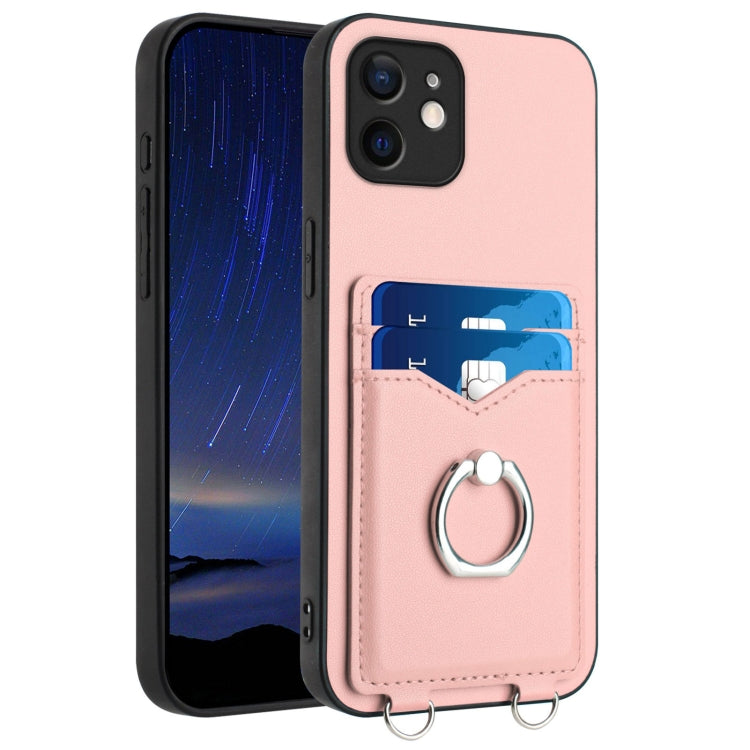R20 Ring Card Holder Phone Case, For iPhone 12 mini, For iPhone 11 Pro Max, For iPhone 11, For iPhone 11 Pro