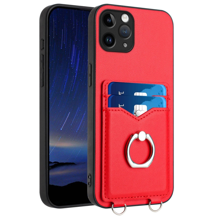 R20 Ring Card Holder Phone Case, For iPhone 12 mini, For iPhone 11 Pro Max, For iPhone 11, For iPhone 11 Pro