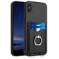 R20 Ring Card Holder Phone Case, For iPhone XS / X, For iPhone XR, For iPhone XS Max, For iPhone 8 Plus / 7 Plus
