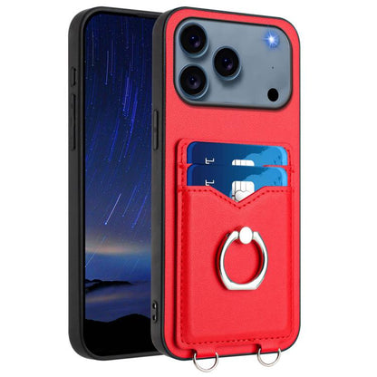 R20 Ring Card Holder Phone Case, For iPhone 18 Pro / 17 Pro, For iPhone 18 Pro Max / 17 Pro Max, For iPhone 17, For iPhone Air