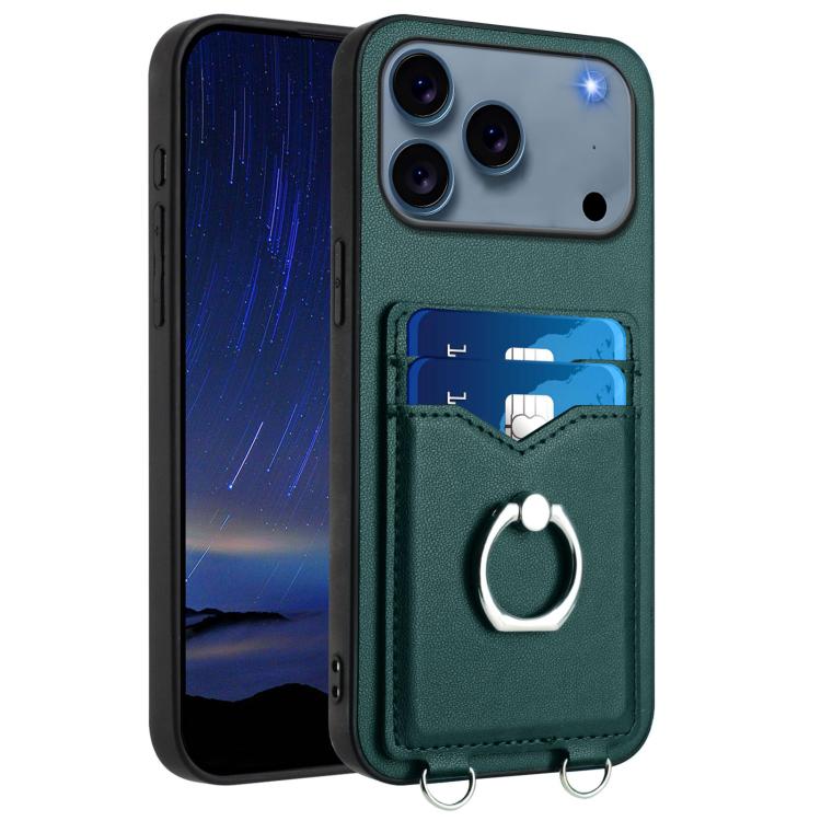 R20 Ring Card Holder Phone Case, For iPhone 18 Pro / 17 Pro, For iPhone 18 Pro Max / 17 Pro Max, For iPhone 17, For iPhone Air