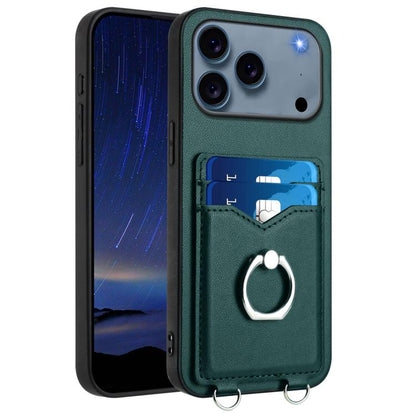 R20 Ring Card Holder Phone Case, For iPhone 18 Pro / 17 Pro, For iPhone 18 Pro Max / 17 Pro Max, For iPhone 17, For iPhone Air