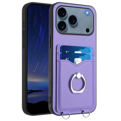 R20 Ring Card Holder Phone Case, For iPhone 18 Pro / 17 Pro, For iPhone 18 Pro Max / 17 Pro Max, For iPhone 17, For iPhone Air