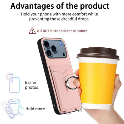 R20 Ring Card Holder Phone Case, For iPhone 18 Pro / 17 Pro, For iPhone 18 Pro Max / 17 Pro Max, For iPhone 17, For iPhone Air
