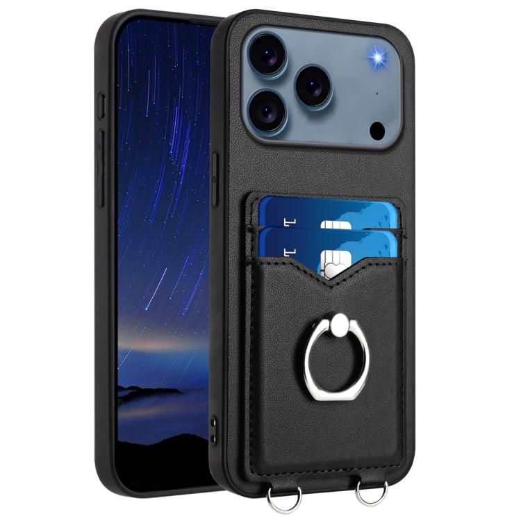 R20 Ring Card Holder Phone Case, For iPhone 18 Pro / 17 Pro, For iPhone 18 Pro Max / 17 Pro Max, For iPhone 17, For iPhone Air