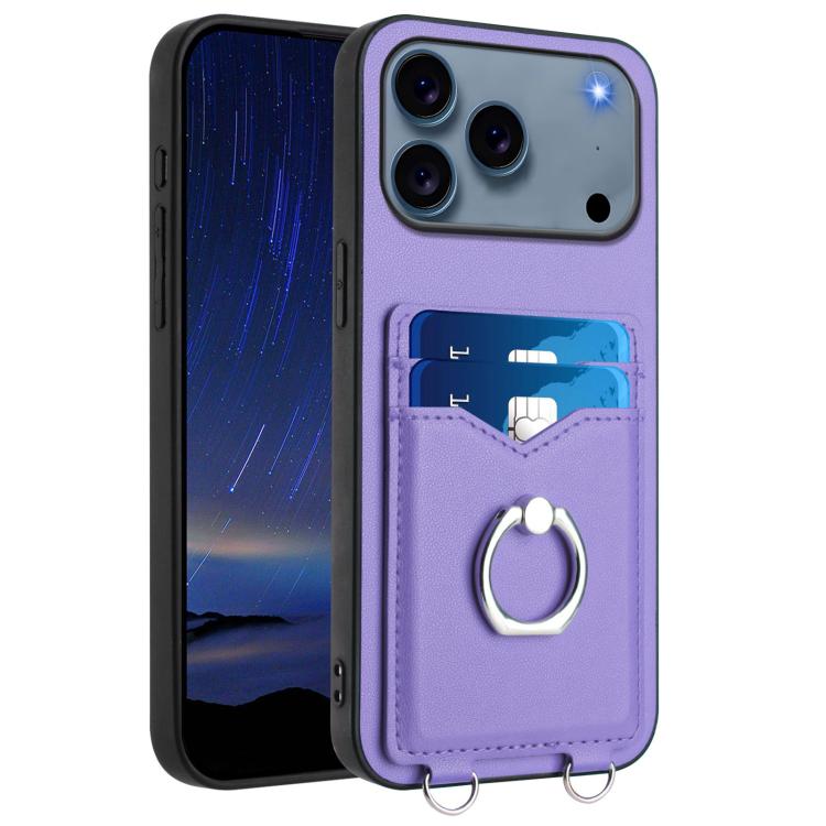 R20 Ring Card Holder Phone Case, For iPhone 18 Pro / 17 Pro, For iPhone 18 Pro Max / 17 Pro Max, For iPhone 17, For iPhone Air