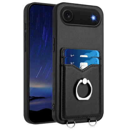 R20 Ring Card Holder Phone Case, For iPhone 17 Pro Max, For iPhone 17 Pro, For iPhone 17, For iPhone Air