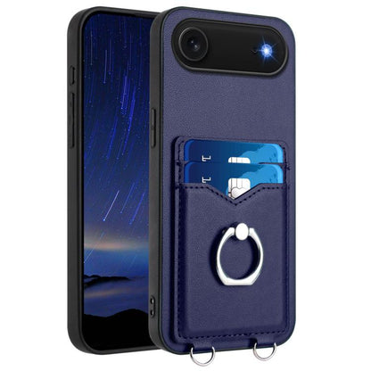 R20 Ring Card Holder Phone Case, For iPhone 17 Pro Max, For iPhone 17 Pro, For iPhone 17, For iPhone Air
