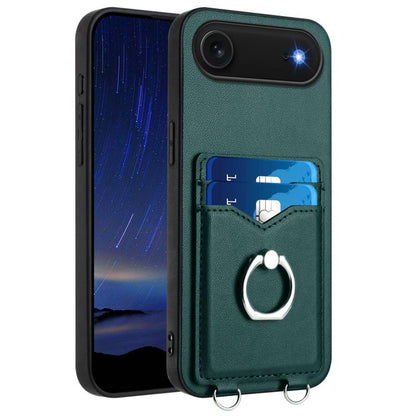 R20 Ring Card Holder Phone Case, For iPhone 17 Pro Max, For iPhone 17 Pro, For iPhone 17, For iPhone Air