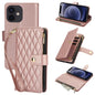 YM016 Rhombic Zipper Card Wallet Leather Phone Case with Lanyard, For iPhone 12 mini, For iPhone 11 Pro Max, For iPhone 11