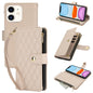 YM016 Rhombic Zipper Card Wallet Leather Phone Case with Lanyard, For iPhone 12 mini, For iPhone 11 Pro Max, For iPhone 11
