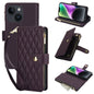 YM016 Rhombic Zipper Card Wallet Leather Phone Case with Lanyard, For iPhone 13 Pro Max, For iPhone 13 Pro, For iPhone 13