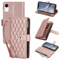YM016 Rhombic Zipper Card Wallet Leather Phone Case with Lanyard, For iPhone 11 Pro, For iPhone X / XS, For iPhone XR