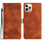 Cherry Blossom Butterfly Skin Feel Embossed PU Phone Case, For iPhone 14 Pro, For iPhone 14 Pro Max, For iPhone SE 2022 / SE 2020