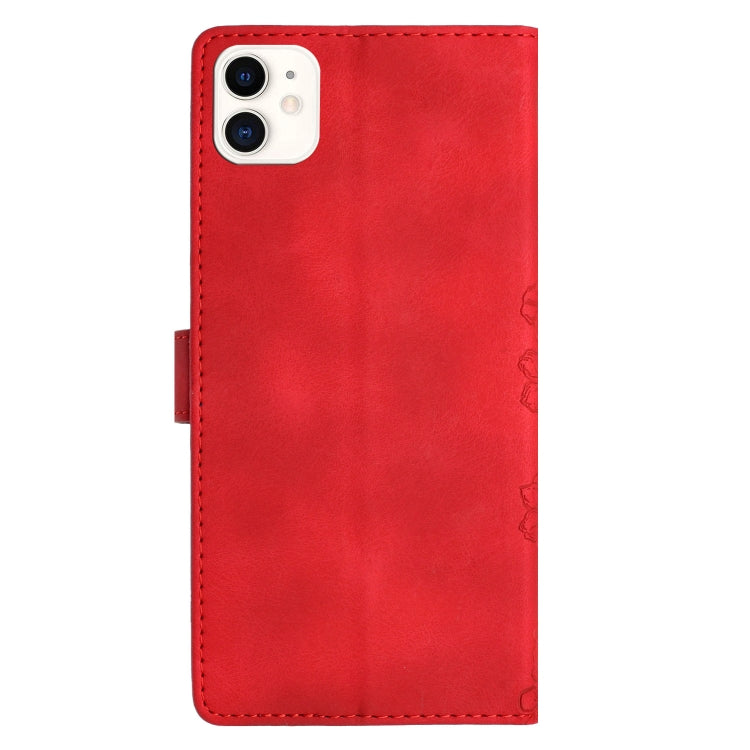 Cherry Blossom Butterfly Skin Feel Embossed PU Phone Case, For iPhone 12 mini, For iPhone 11 Pro Max, For iPhone 11